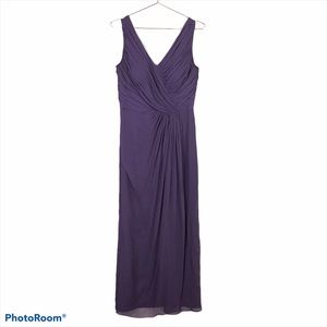 Dessy Collection Vivian Diamond Formal Dress Concord Plum Size 10